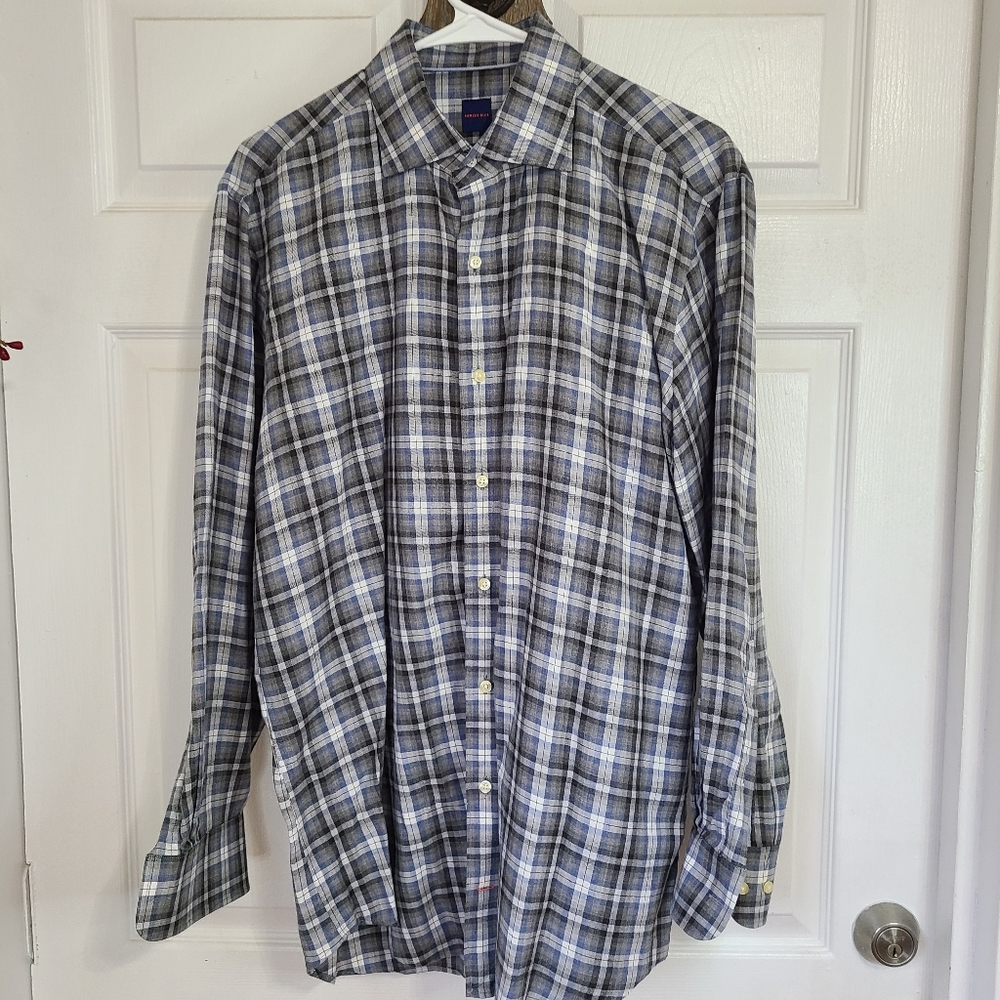 Mercer Men's Classic Long Sleeve Oxford Dress Shirt, Size: Medium Color: Brown
